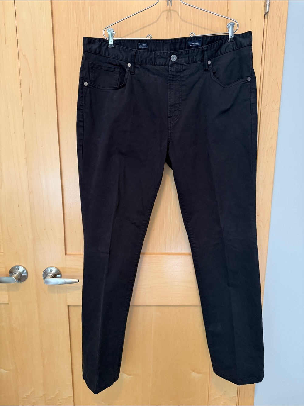 Men’s 7 Diamonds Clifton Black Slim Straight Jeans 38